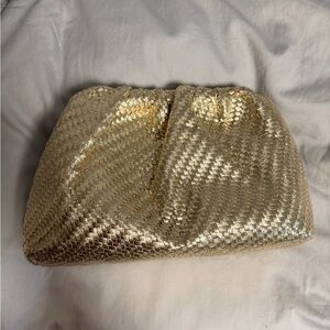 Maeve Shiny Gold Clutch